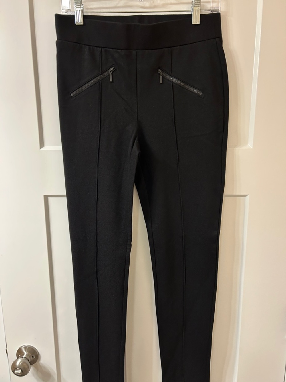 Chico's Black Skinny Ponte Pants with Zip Pockets